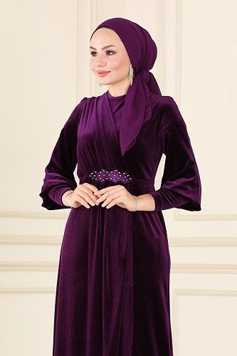 moda selvim فستان سهرة توتي ASM2533 - Thumbnail