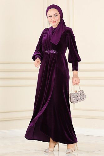 moda selvim فستان سهرة توتي ASM2533 - Thumbnail