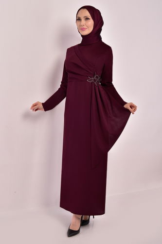 MRV A.S.M. - EVENING DRESS ASM2580-M Burgundy