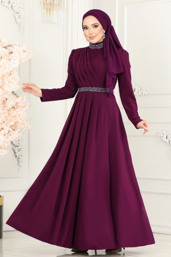 Evening Dress ASM2611 Damson 