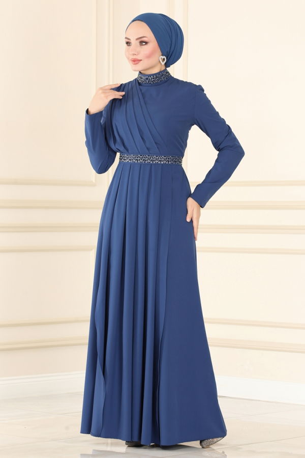 Evening Dress ASM2611 Indigo - 3