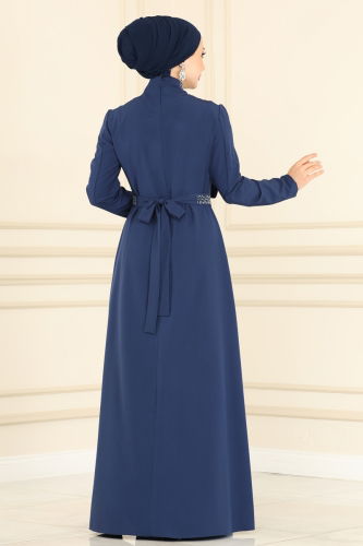 Evening Dress ASM2611 Navy Blue - 6