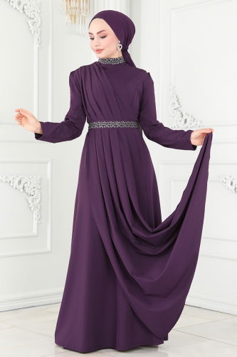 Evening Dress ASM2611 Purple - 3