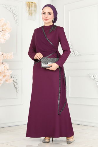 Evening Dress ASM2691 Damson 