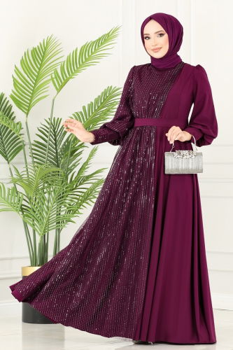 A.S.M. - Evening Dress ASM2703 Damson