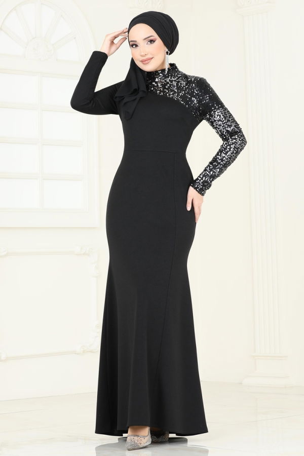 Evening Dress ASM2733 Black - 2