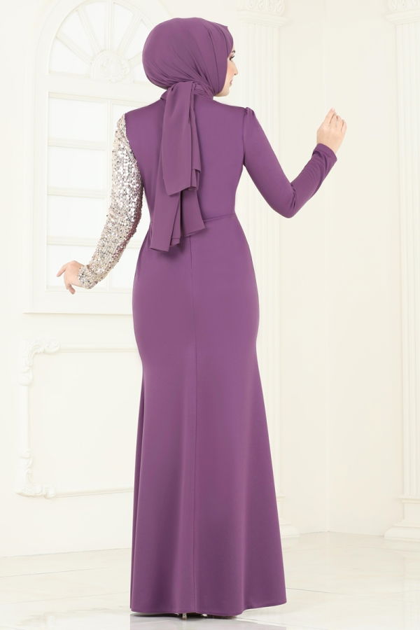 Evening Dress ASM2733 Dark Lilac - 5