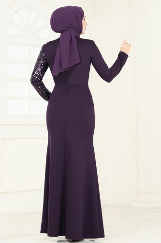 Evening Dress ASM2733 Purple - 4