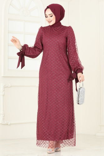 Evening Dress ASM2740 Burgundy 