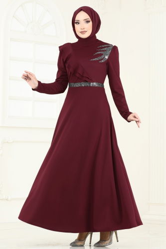 A.S.M. - Evening Dress ASM2772 Burgundy