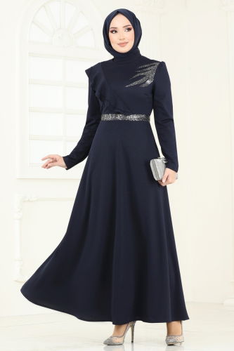 A.S.M. - Evening Dress ASM2772 Navy Blue