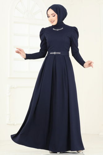 A.S.M. - Evening Dress ASM2774 Navy Blue