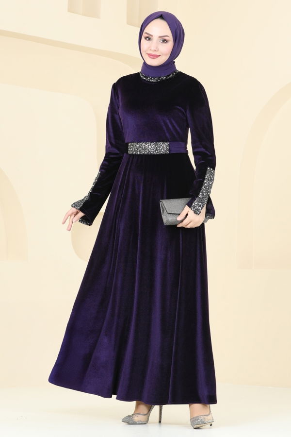 Modaselvim EVENING DRESSES Evening Dress ASM2776 Purple