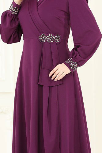 moda selvim فستان سهرة توتي ASM2804 - Thumbnail