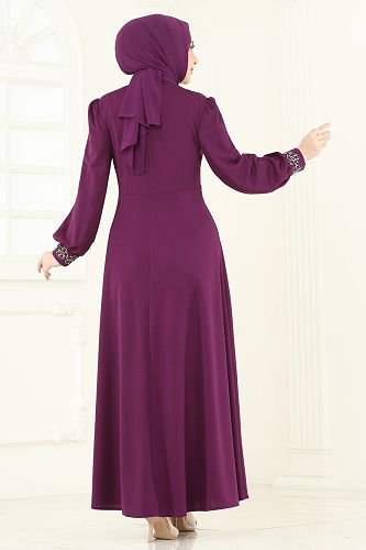 moda selvim فستان سهرة توتي ASM2804 - Thumbnail