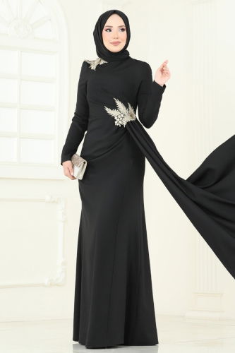 A.S.M. - فستان سهرة أسود ASM2810