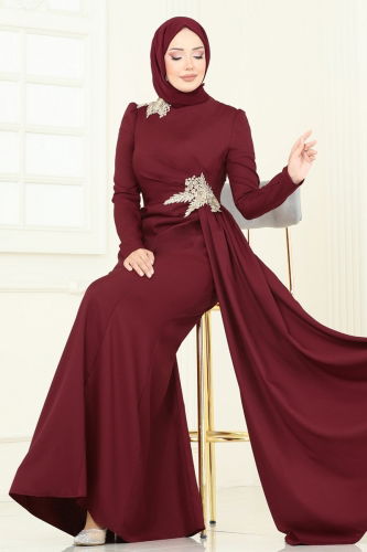 A.S.M. - Evening Dress ASM2810 Burgundy