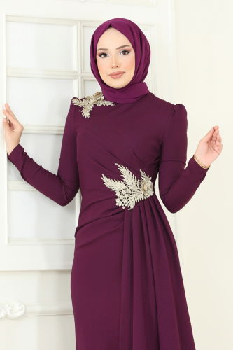 moda selvim فستان سهرة توتي ASM2810 - Thumbnail
