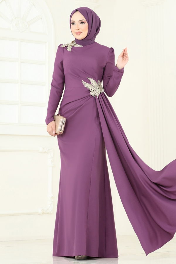 Modaselvim EVENING DRESSES Evening Dress ASM2810 Dark Lilac