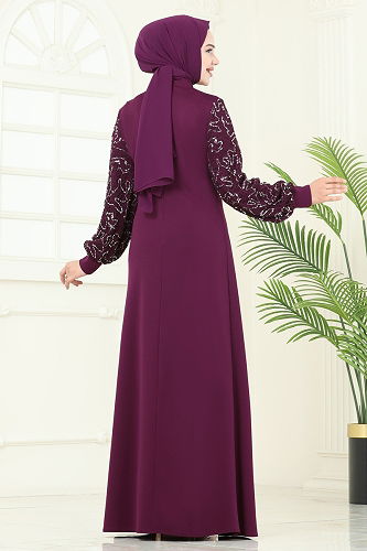 moda selvim فستان سهرة توتي ASM2811 - Thumbnail