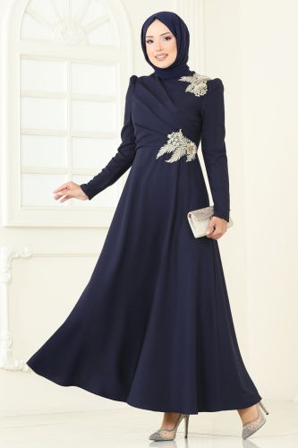 A.S.M. - فستان سهرة كحلي ASM2812