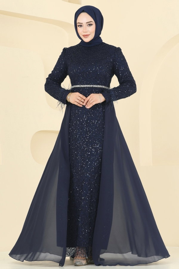 Modaselvim EVENING DRESSES Evening Dress ASM2830 Navy Blue