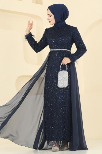 A.S.M. - Evening Dress ASM2830 Navy Blue