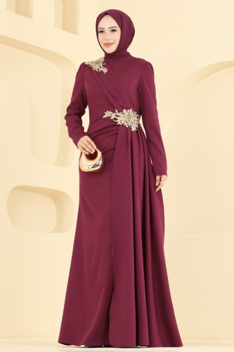 A.S.M. - Evening Dress ASM2866 Burgundy