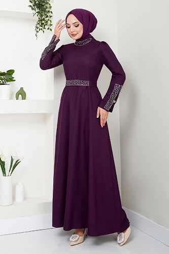 moda selvim EVENING DRESS ASN174-M Myrtle - Thumbnail