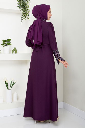 moda selvim EVENING DRESS ASN174-M Myrtle - Thumbnail