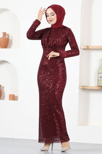 MRV E.N.D. - Evening Dress END5544-M Burgundy