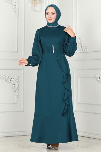 P.L. - Evening Dress PL9071 Petroleum