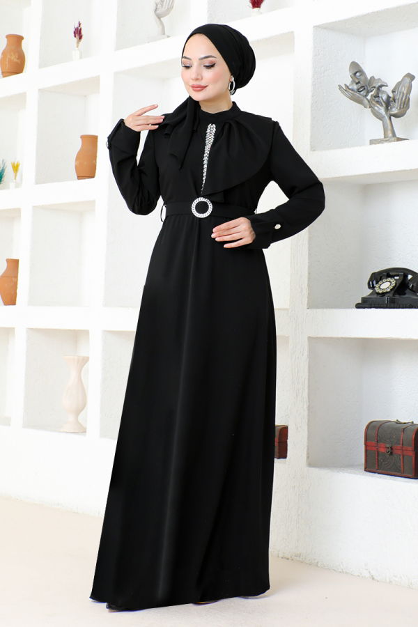 Modaselvim NET 20%+20% DISCOUNT IN THE CARD Evening Dress SHD5326-M Black