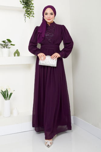 MRV Y.G.S. - Evening Dress YGS4020-M Damson