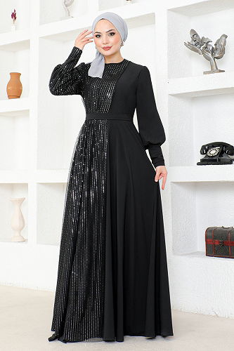 moda selvim أبييASM2703-M أسود - Thumbnail