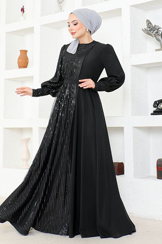 moda selvim أبييASM2703-M أسود - Thumbnail