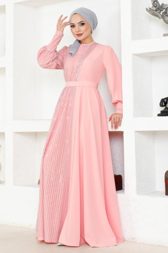 MRV A.S.M. - Evening Dresses with Glitter Transition ASM2703-M Powder