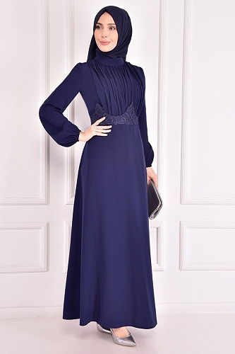 moda selvim الفستانASM2387-M لاسي - Thumbnail