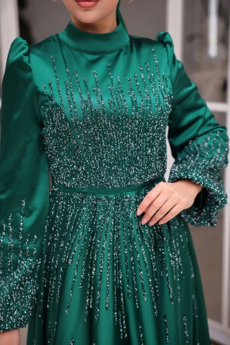 moda selvim Evening Wear 1732MDHZ870 Emerald - Thumbnail