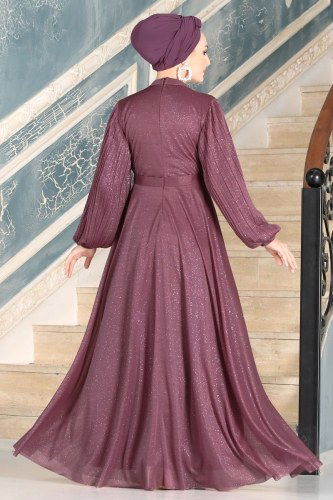 moda selvim Evening Wear 1853AY342 Dried Rose - Thumbnail
