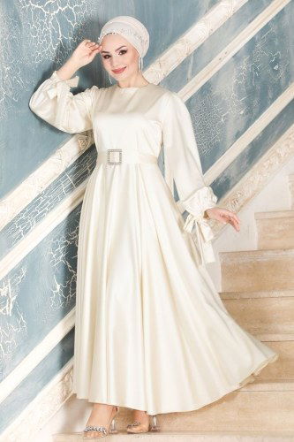 moda selvim 1858AY342 فساتين سهره - Thumbnail