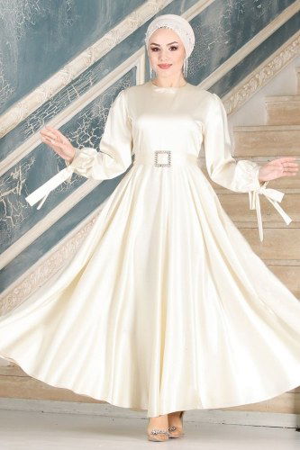 moda selvim 1858AY342 فساتين سهره - Thumbnail