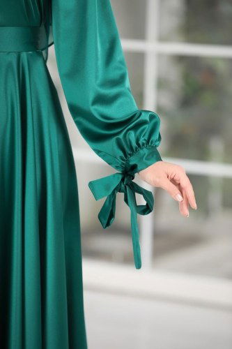 moda selvim Evening Wear 1858AY342 Emerald - Thumbnail