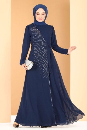P.N. - Evening Wear 2205PN204 Navy Blue