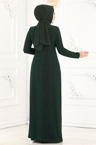 moda selvim Evening Wear 2216PN204 Emerald - Thumbnail