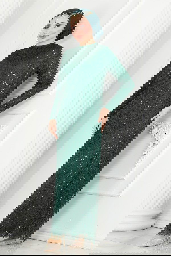 Modaselvim NET 20%+20% DISCOUNT IN THE CARD Evening Wear 2402PN204 Emerald