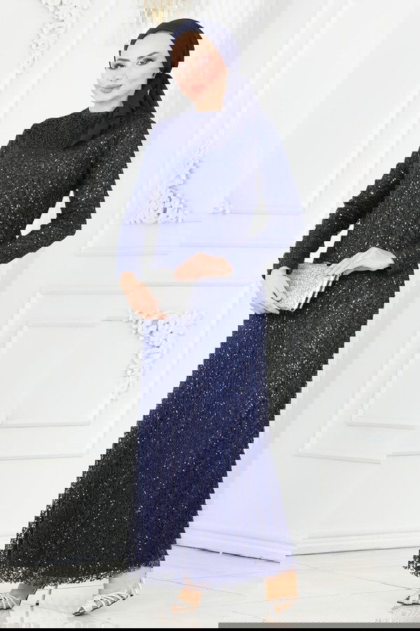 Modaselvim NET 20%+20% DISCOUNT IN THE CARD Evening Wear 2402PN204 Navy Blue