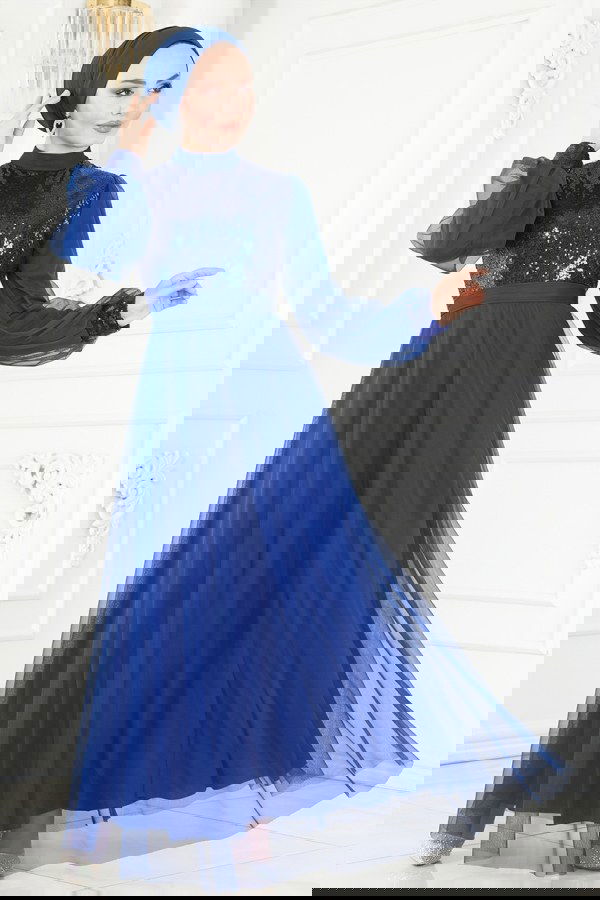 Modaselvim NET 20%+20% DISCOUNT IN THE CARD Evening Wear 4535ALG474 Saxon Blue