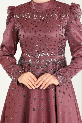 moda selvim Evening Wear 5227PCT864 Dried Rose - Thumbnail