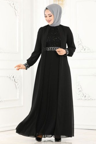 A.L.M. - 52864ALM181 اسود فساتين سهره